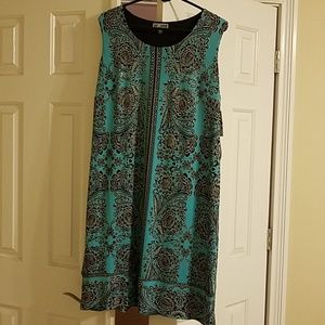 Teal sleeveless dress